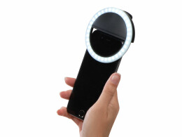 Разное Световое кольцо для селфи "Glitter", черный