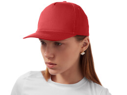 US Basic Бейсболка "Mix" 5-ти панельная 180 гр, красный