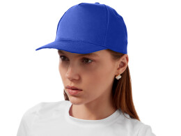 US Basic Бейсболка "Poly" 5-ти панельная 120 гр, кл.синий