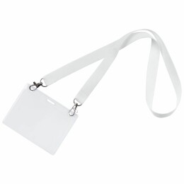 Разное Лента для бейджа с 2 карабинами Carabine Duo, белая