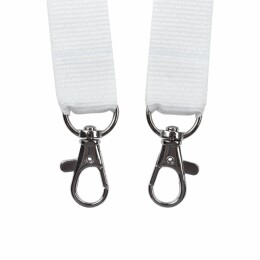 Разное Лента для бейджа с 2 карабинами Carabine Duo, белая