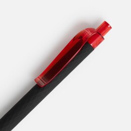 Prodir Ручка шариковая Prodir QS01 PRT-T Soft Touch, черная с красным