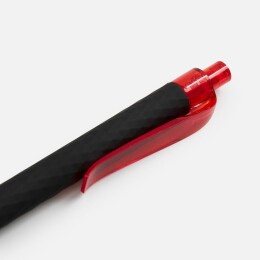 Prodir Ручка шариковая Prodir QS01 PRT-T Soft Touch, черная с красным