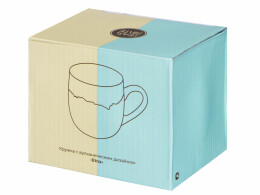 Eat&Bite Select Кружка с вулканическим эффектом по краю Etna, 440 мл, бежевый