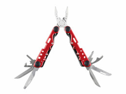 Stinger Мультитул Stinger, 105x40 мм, 13 функций, сталь, красно-серебристый, в комплекте нейлоновый чехол