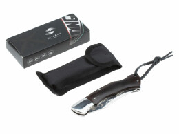 Stinger Нож складной Stinger, 92 мм, (серебристый), материал рукояти: сталь/дерево (серебристо-коричневый)