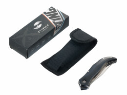 Stinger Нож складной Stinger, 101 мм (серебристый), материал рукояти: древесина черного дерева (черный)