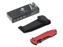 Stinger Нож складной Stinger, 80 мм, (чёрный), материал рукояти: сталь/алюминий (чёрно-красный)