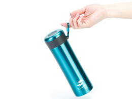 Stinger Термокружка Stinger, 0,42 л, сталь/пластик, изумрудный глянцевый, 7,5 х 6,9 х 22,2 см