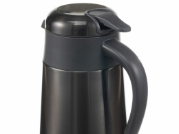 Stinger Термокофейник Stinger, 1,6 л, нержавеющая сталь, чёрный, 18 x 13,6 x 25,9 см