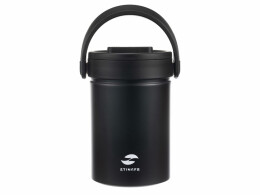 Stinger Термос ланч-бокс Stinger, 1,7 л, широкий, сталь, чёрный, три контейнера, 16,1 x 14,9 x 21,5