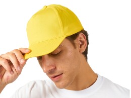 US Basic Бейсболка "Memphis" 5-ти панельная 165 гр, желтый