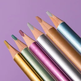 Happy gifts Цветные карандаши METALLIC, 6 цветов