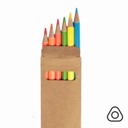 Happy gifts Цветные карандаши NEON, 6 цветов