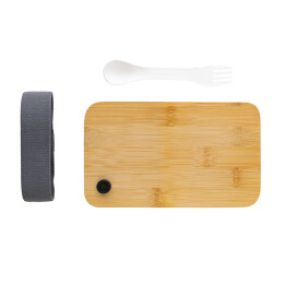 Разное Ланч-бокс из переработанного полипропилена RCS с бамбуковой крышкой и столовым прибором
