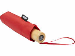 Разное Birgit, складной ветроустойчивый зонт диаметром 21 дюйм из переработанного ПЭТ, красный