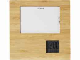 Разное Бамбуковая фоторамка Sasa с метеостанцией, натуральный