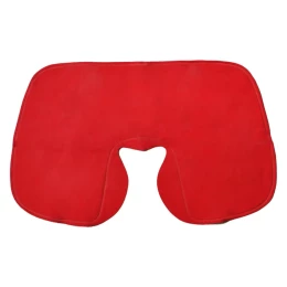 Happy gifts Подушка надувная дорожная в футляре; красный; 43,5х27,5 см; твил; шелкография