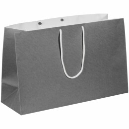 сделано в России Пакет бумажный Bicolor, белый с серым