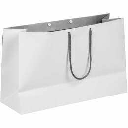 сделано в России Пакет бумажный Bicolor, белый с серым