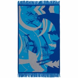 сделано в России Плед с бахромой на заказ Tricksy Net, 2 цвета, S, акрил