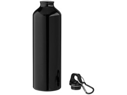 Разное Алюминиевая бутылка для воды Oregon объемом 770 мл с карабином - сплошной черный