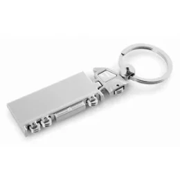 Happy gifts Брелок "Грузовик"; серебристый; 10,7х2,6х0,6 см; металл; лазерная гравировка