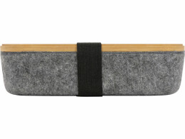 Разное Пенал с линейкой и подставкой для телефона из бамбука "Haruki", серый