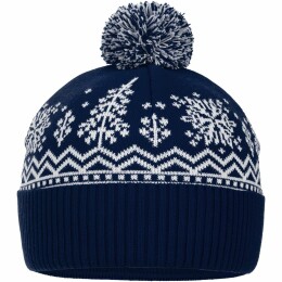teplo Шапка Elnik, синяя с молочно-белым