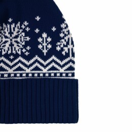 teplo Шапка Elnik, синяя с молочно-белым
