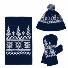 teplo Шарф Elnik, синий с молочно-белым