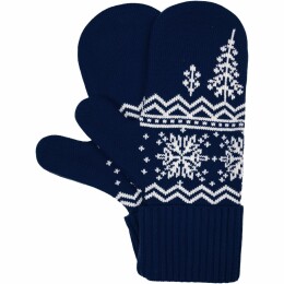 teplo Варежки Elnik, синие с молочно-белым