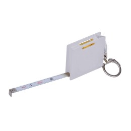 Happy gifts Брелок "Строитель" с рулеткой (1м) и уровнем, белый, 4,3х4,3х1см, пластик