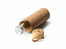 Разное Бутылка стеклянная LAWAS в чехле из натуральной пробки, 500 мл, прозрачный/бежевый