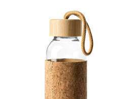 Разное Бутылка стеклянная LAWAS в чехле из натуральной пробки, 500 мл, прозрачный/бежевый