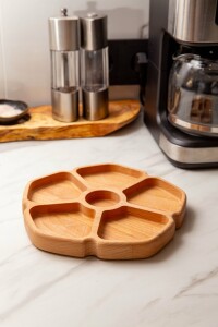 Happy gifts Менажница цветок, 23см, бук