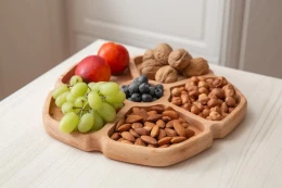 Happy gifts Менажница цветок, 23см, бук