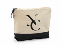 Разное Косметичка DOEL из хлопка плотностью 280 г/м2, бежевый/черный