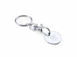 Разное Брелок с монетой для тележки супермаркета, красный