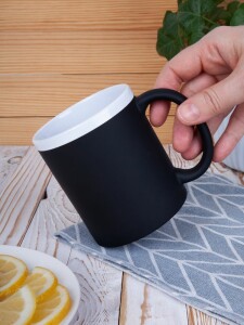 Разное Кружка StopSpot с покрытием софт-тач, черная