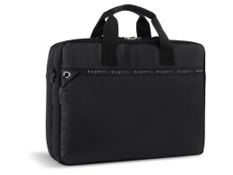 bugatti Портфель мужской BUGATTI Blanc Delight, чёрный, нейлон RPET600D/тарпаулин/полиэстер, 40х10х29 см