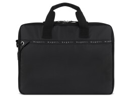 bugatti Портфель мужской BUGATTI Blanc Delight, чёрный, нейлон RPET600D/тарпаулин/полиэстер, 40х10х29 см