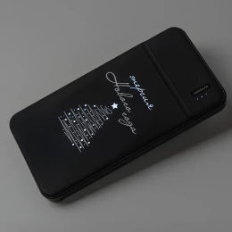 OMG Универсальный аккумулятор Flash 10 (10000 мАч) с подсветкой и soft touch,черный,13,7х6,87х1,55мм