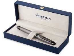 Waterman Ручка-роллер Waterman Expert Silver F BLK в подарочной упаковке