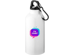 Разное Бутылка "Oregon" с карабином 400мл, белый (P)