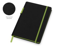 Lettertone Бизнес блокнот "Bossy" с цветным срезом, твердая обложка, 128 листов, черный и зеленое яблоко