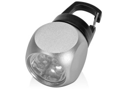 Разное Фонарик "Карго" с карабином, серебристый