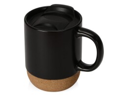 Разное Кружка Denpasar с пробковым дном и крышкой, цветная с двух сторон, черный