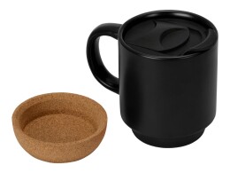 Разное Кружка Denpasar с пробковым дном и крышкой, цветная с двух сторон, черный