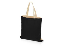 Разное Сумка для шопинга Twin двухцветная из хлопка, 180 г/м2, черный/натуальный